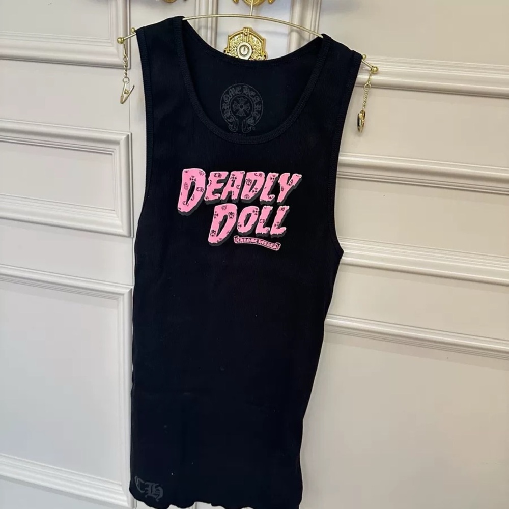 Deadly Doll Chrome heart Tank Top